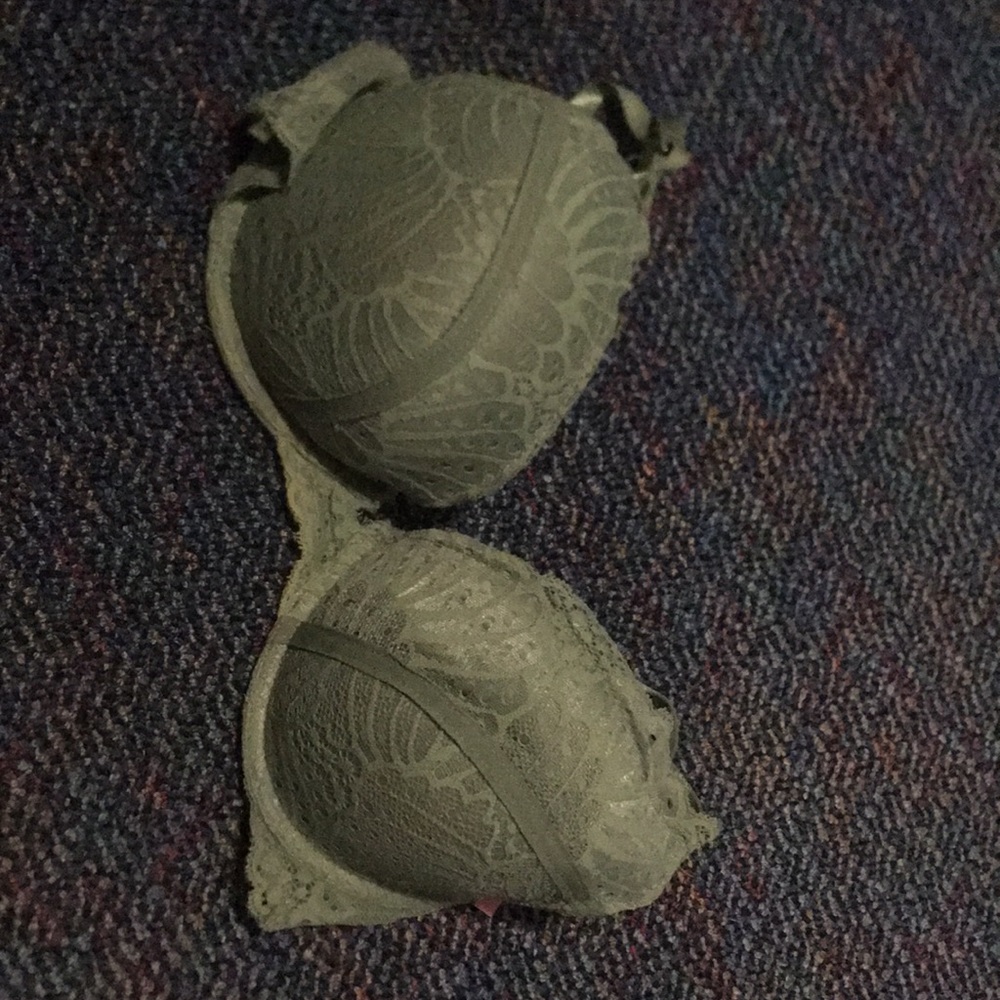 Green Lace Push Up Bra